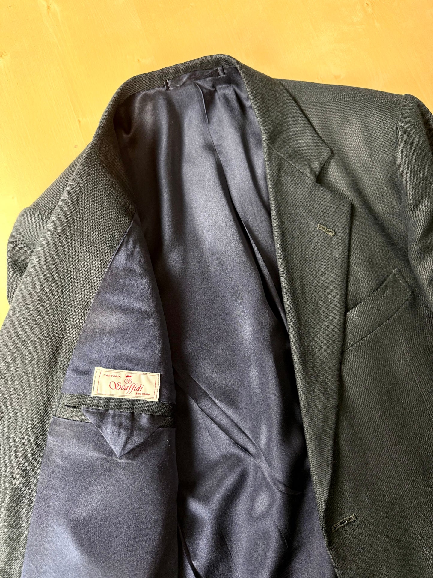 Giacca sartoriale in lino con fodera in seta - tg. 48/50