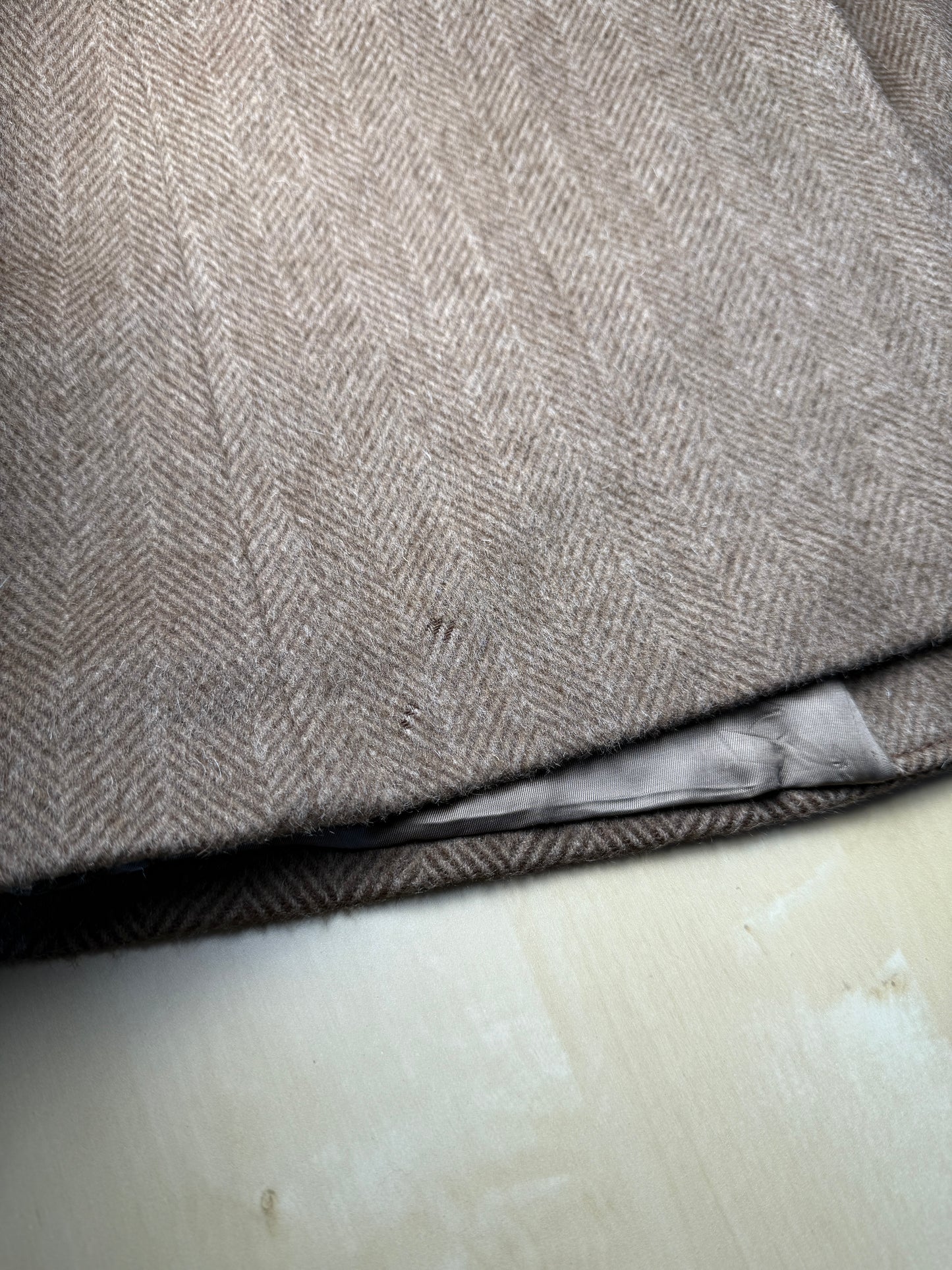 Cappotto raglan anni ‘70/‘80 marrone spigato - tg. 44-48