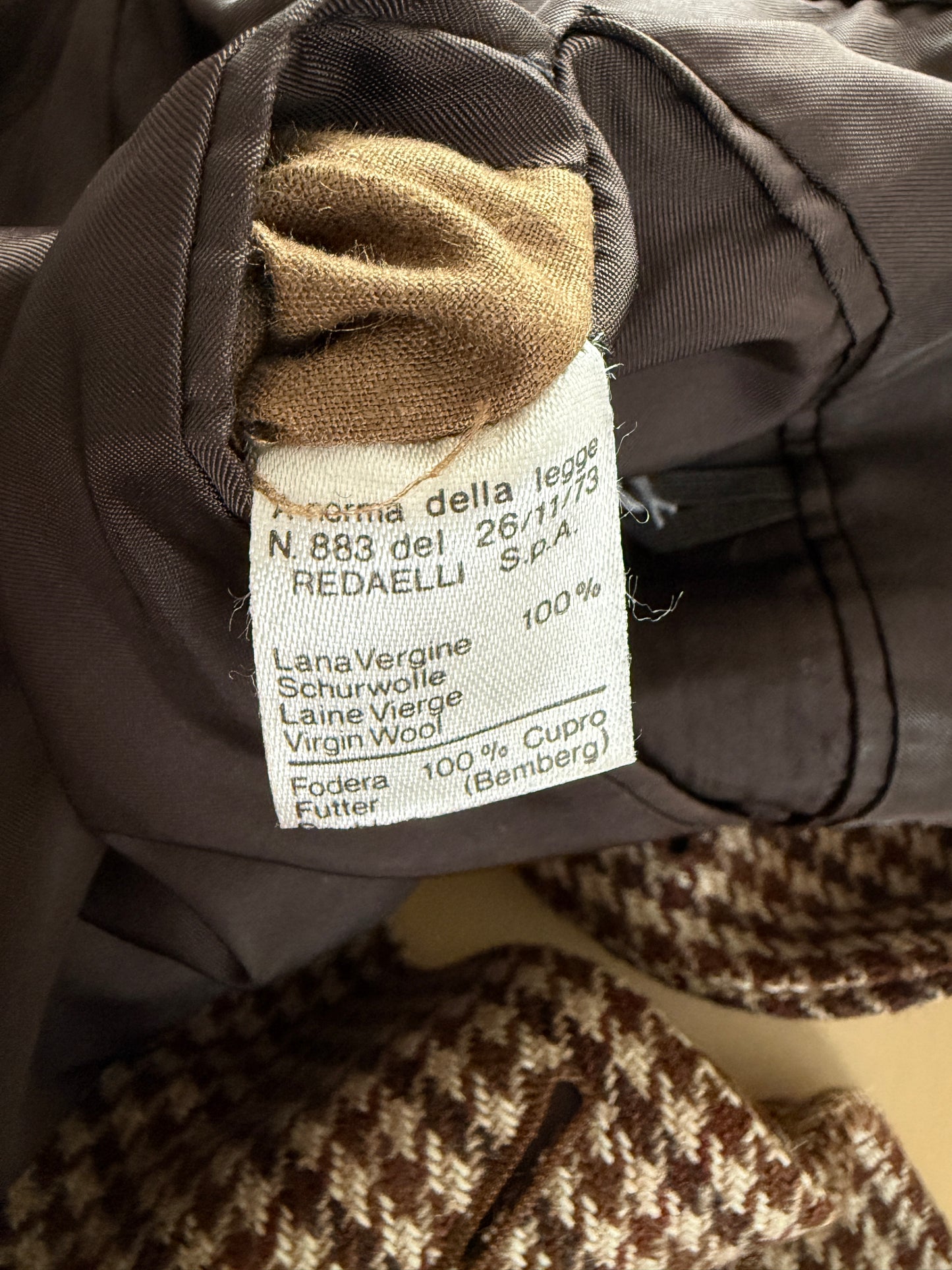 Cappotto anni ‘70 tweed pied-de-poule - tg. 44-46