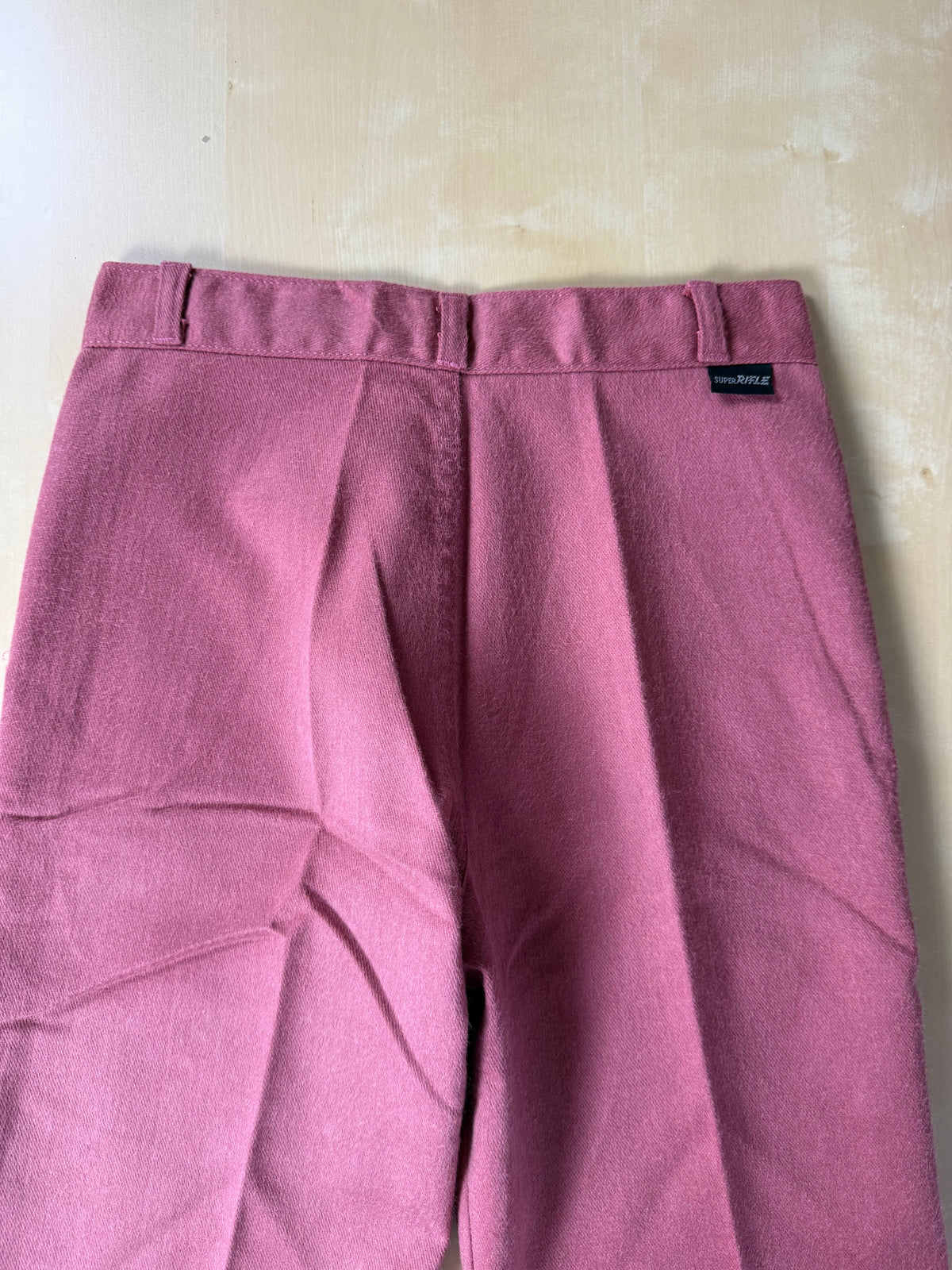Jeans Rifle anni '70 rosa corallo a zampa (NOS) - tg. 36/38 (XXS)