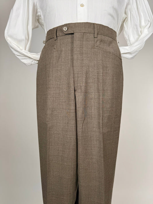 Pantaloni fresco lana marrone tabacco (NOS) - tg. 46