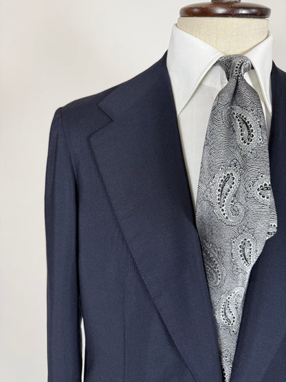 Giacca sartoriale anni '70 fresco lana blu - tg. 52 lunga