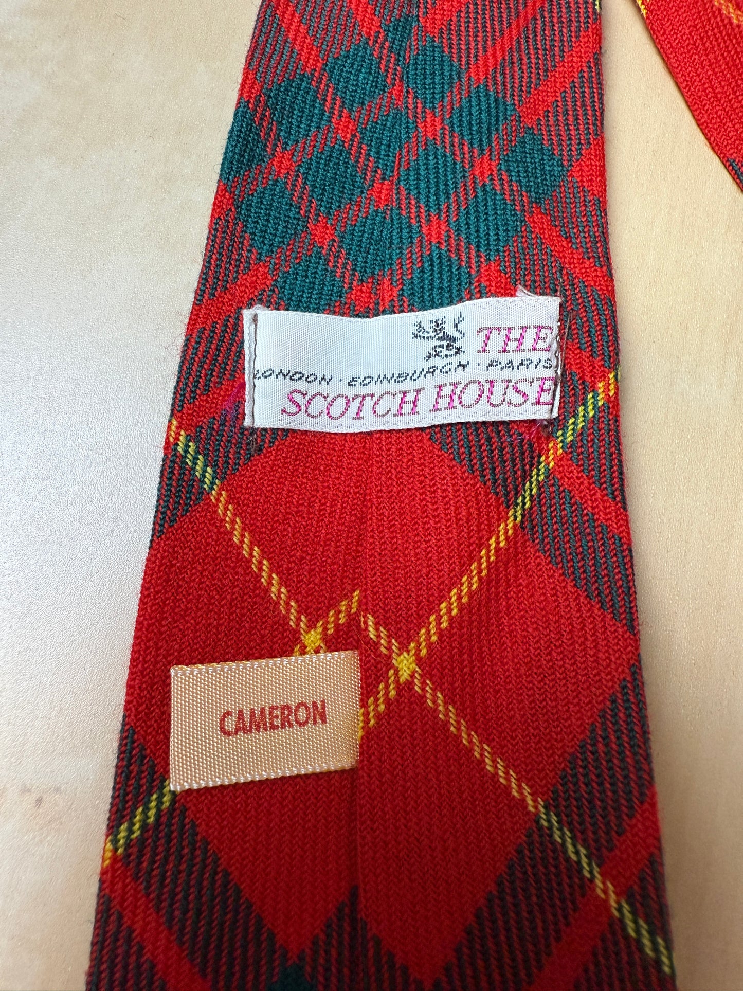 Cravatta scozzese Cameron tartan in lana