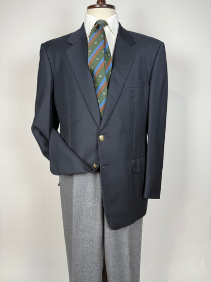 Blazer navy anni ‘80 in flanella - tg. 54
