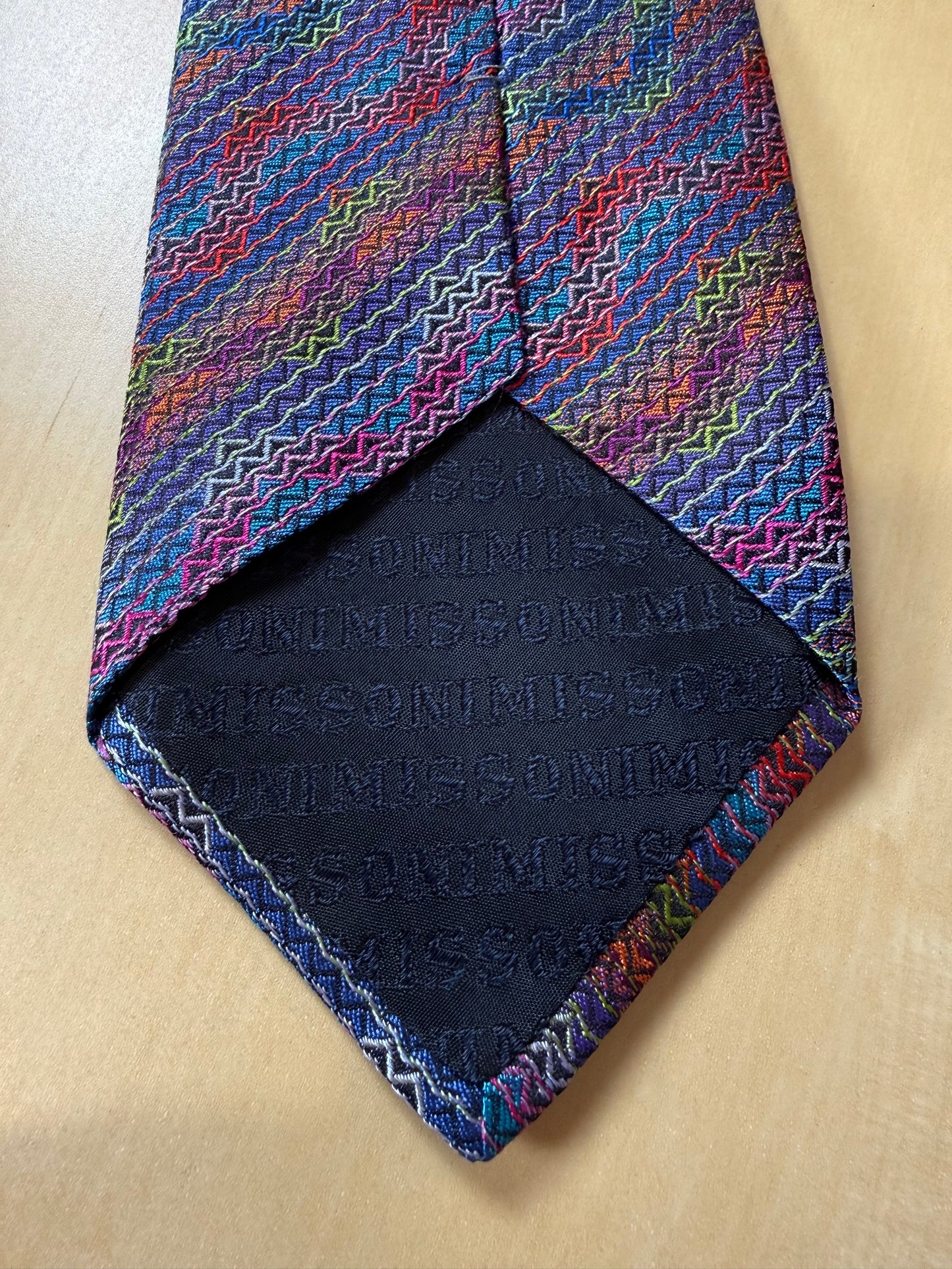 Cravatta Missoni zigzag multicolore jacquard