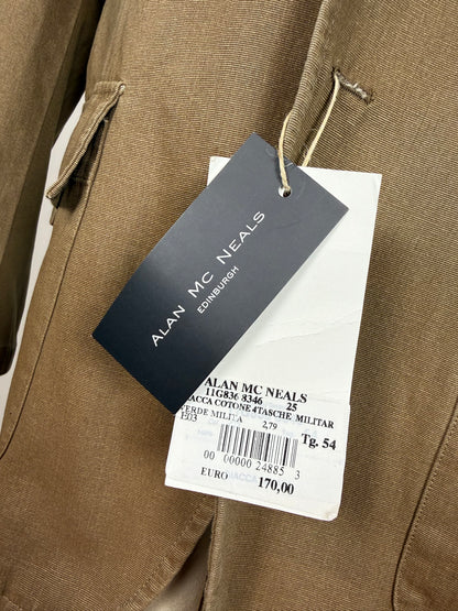 Giacca stile militare/sahariana in tela di cotone (nuova) - tg. 54
