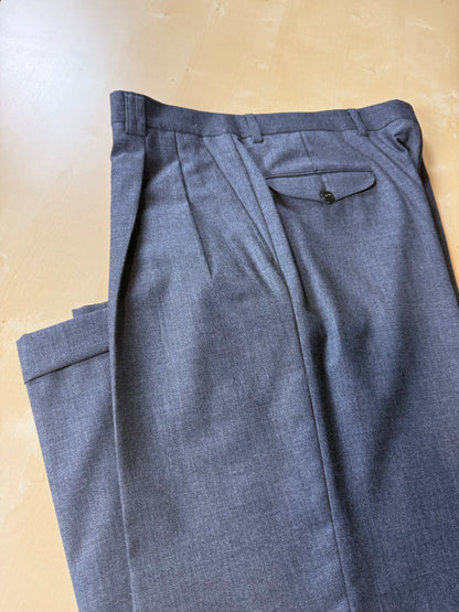 Pantaloni fresco lana grigio antracite anni '80 - tg. 52