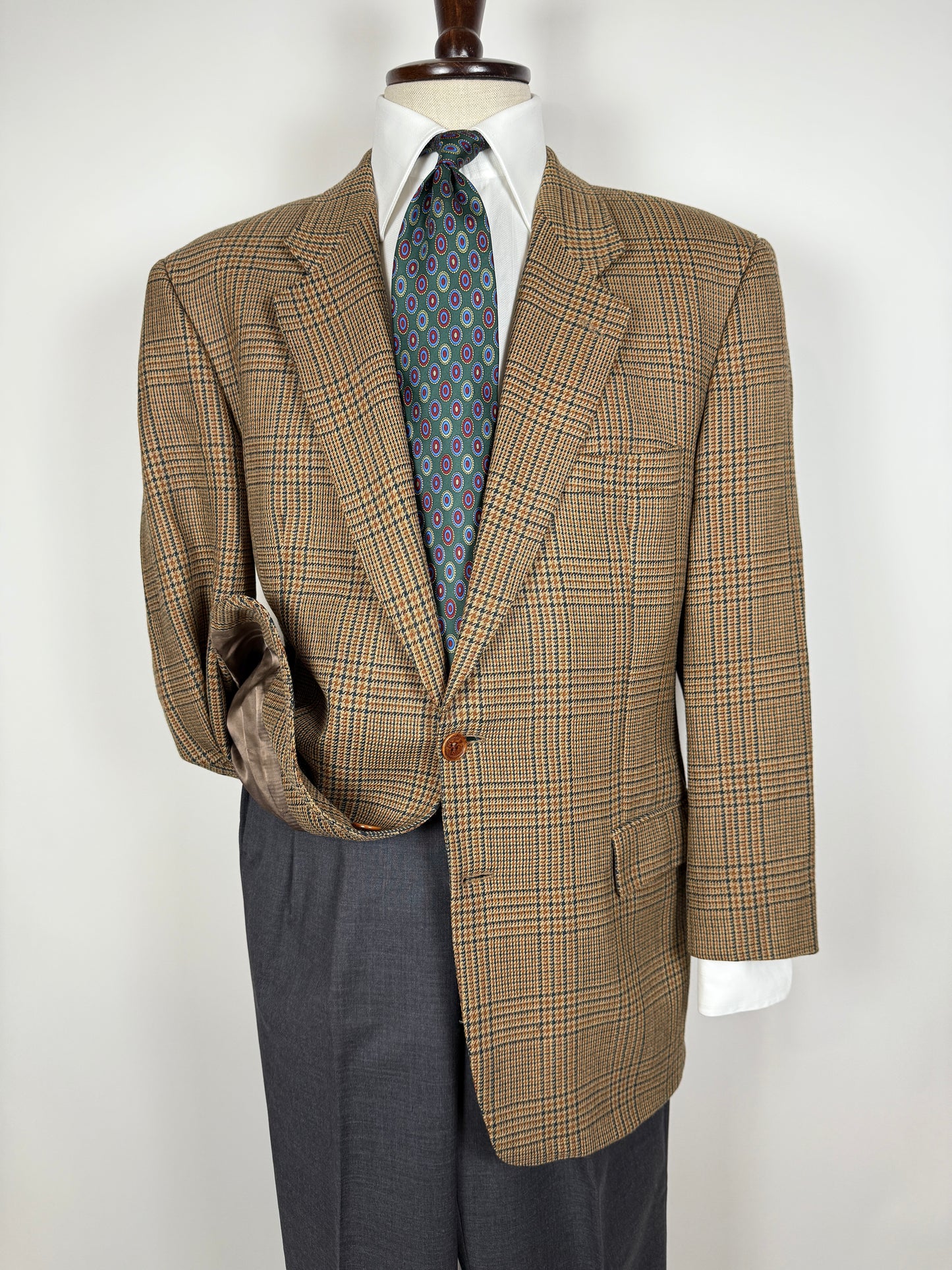 Giacca Yves Saint Laurent anni '80/'90 principe di Galles senape - tg. 54