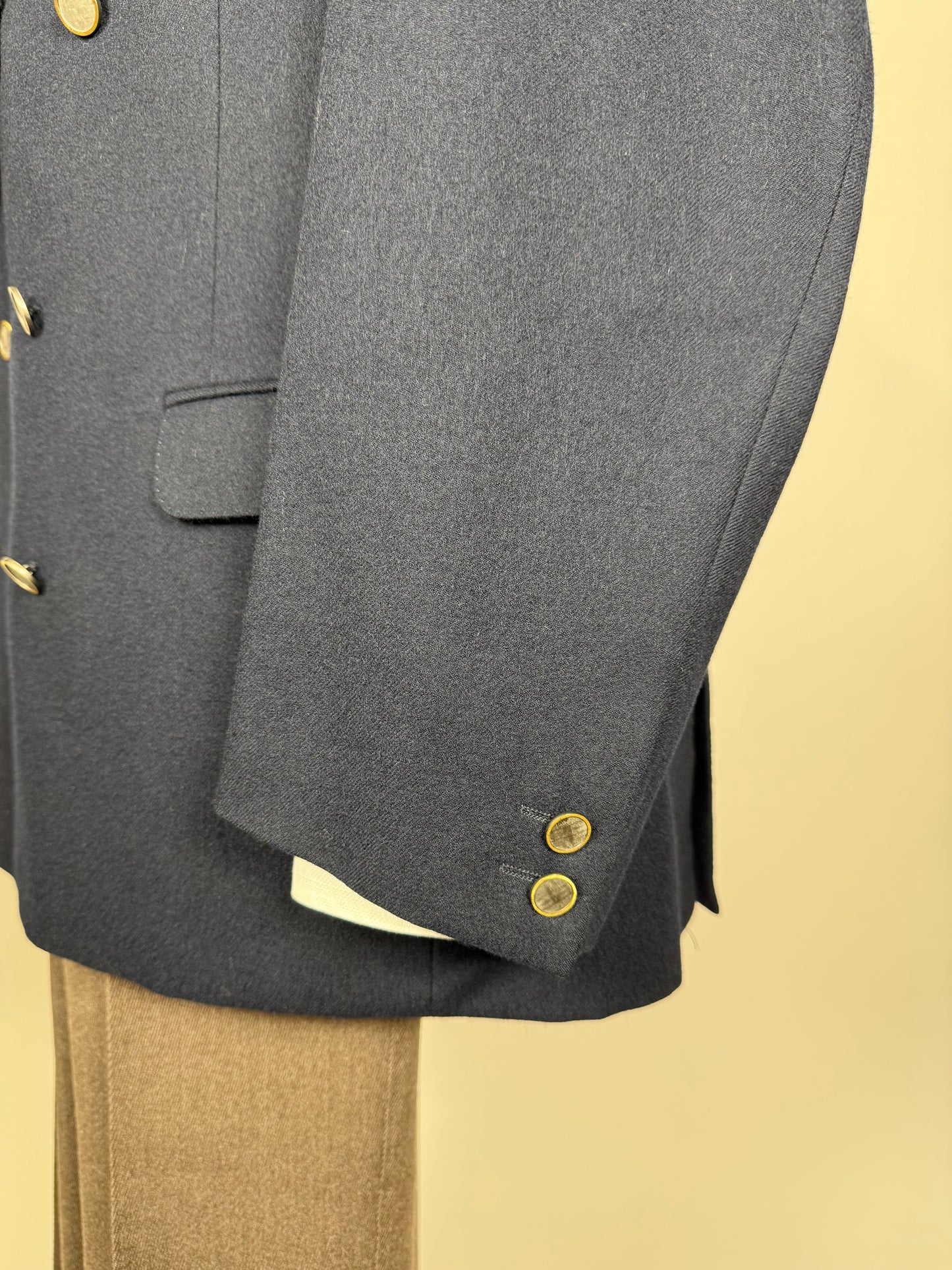 Blazer doppiopetto anni ‘70/‘80 in flanella blu - tg. 54