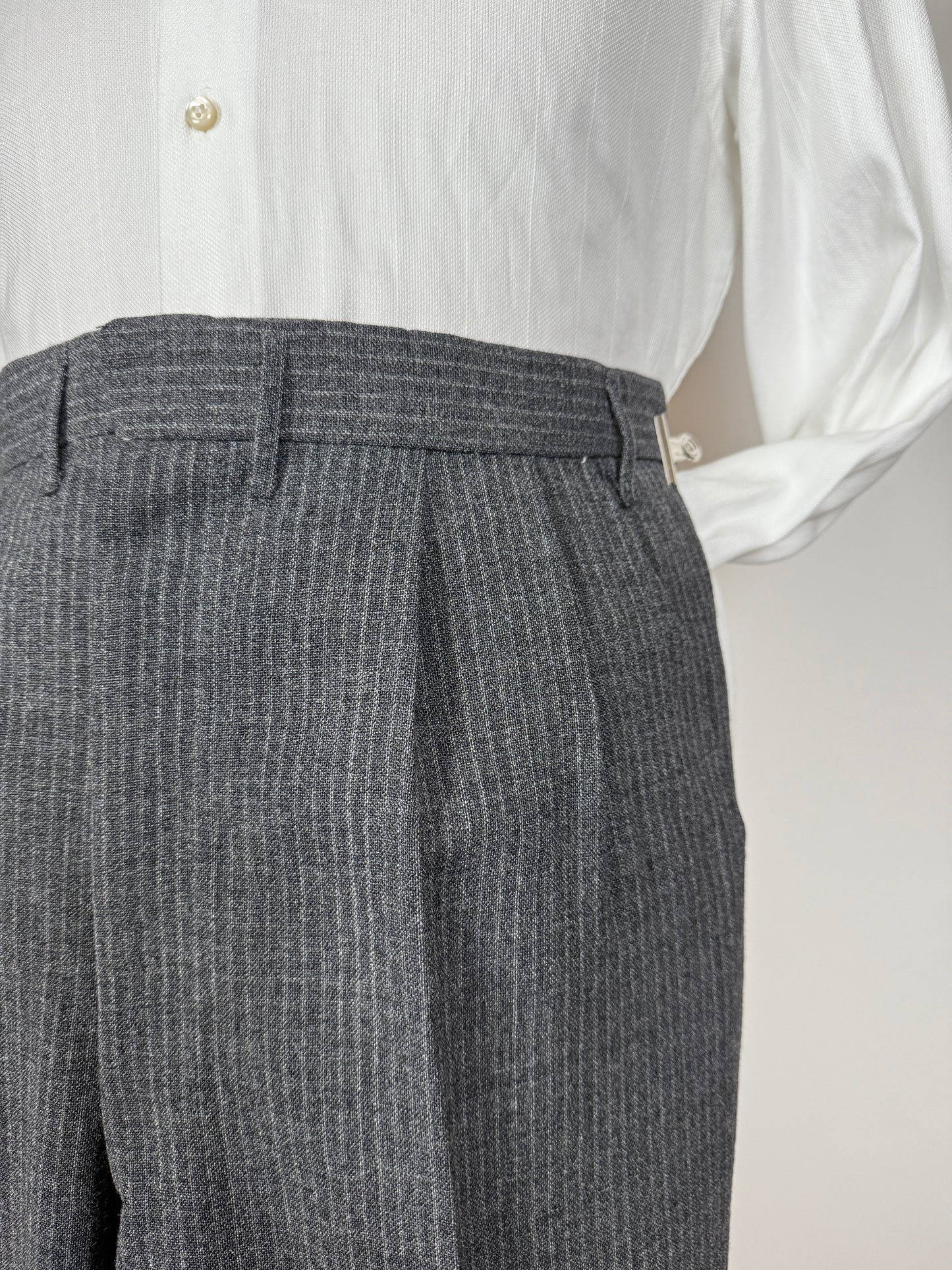 Pantaloni sartoriali anni ‘50/‘60 grigio gessato - tg. 50
