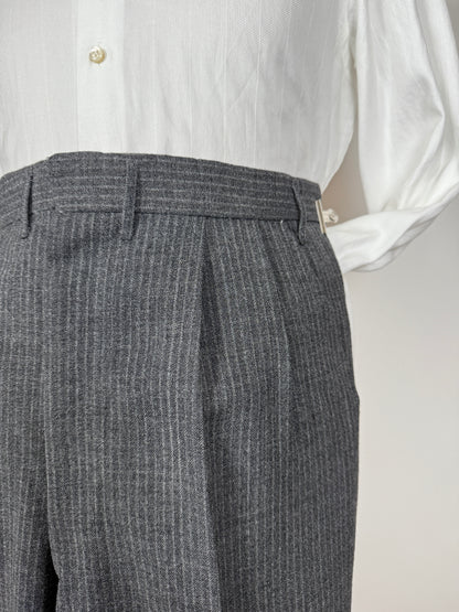 Pantaloni sartoriali anni ‘50/‘60 grigio gessato - tg. 50