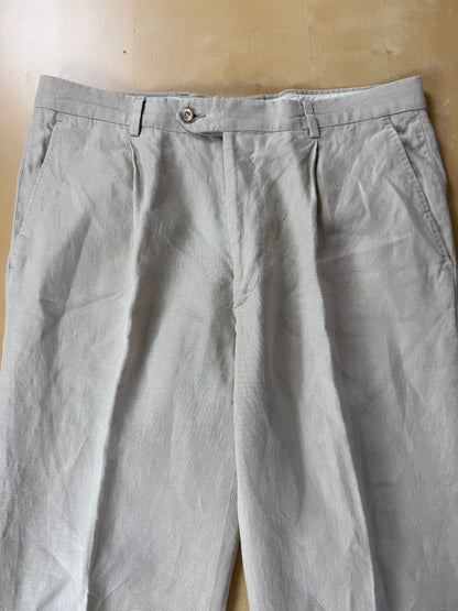 Pantaloni in lino beige sabbia - tg. 50