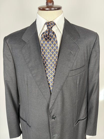 Completo sartoriale flanella pettinata grigio antracite - tg. 52/54, drop basso