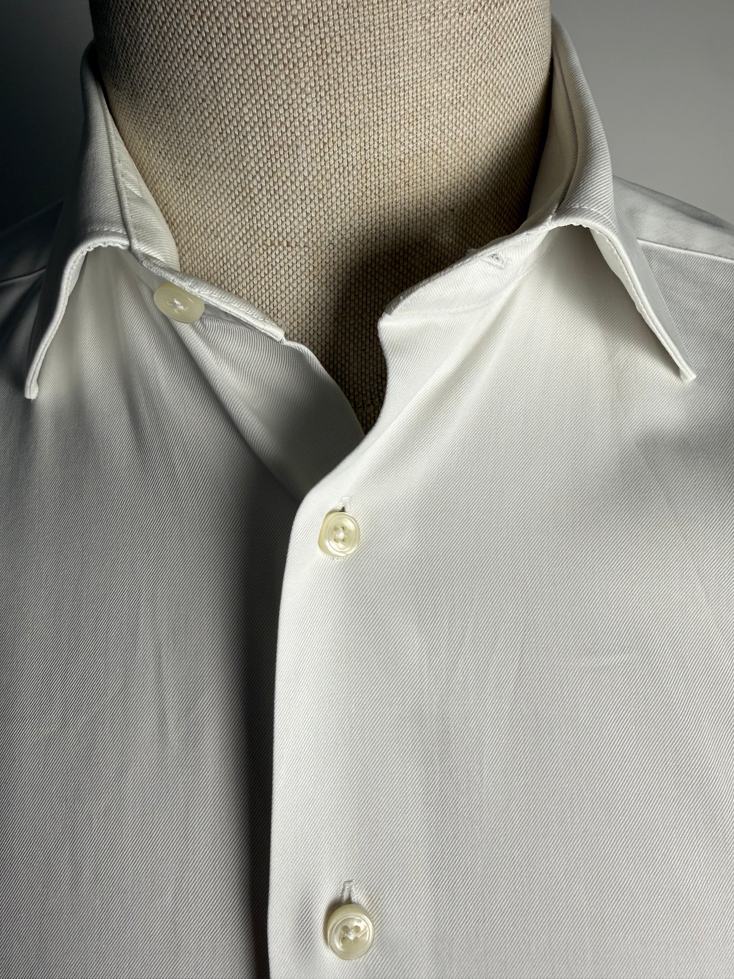 Camicia bianca Suitsupply twill cotone egiziano - XS/S collo 38