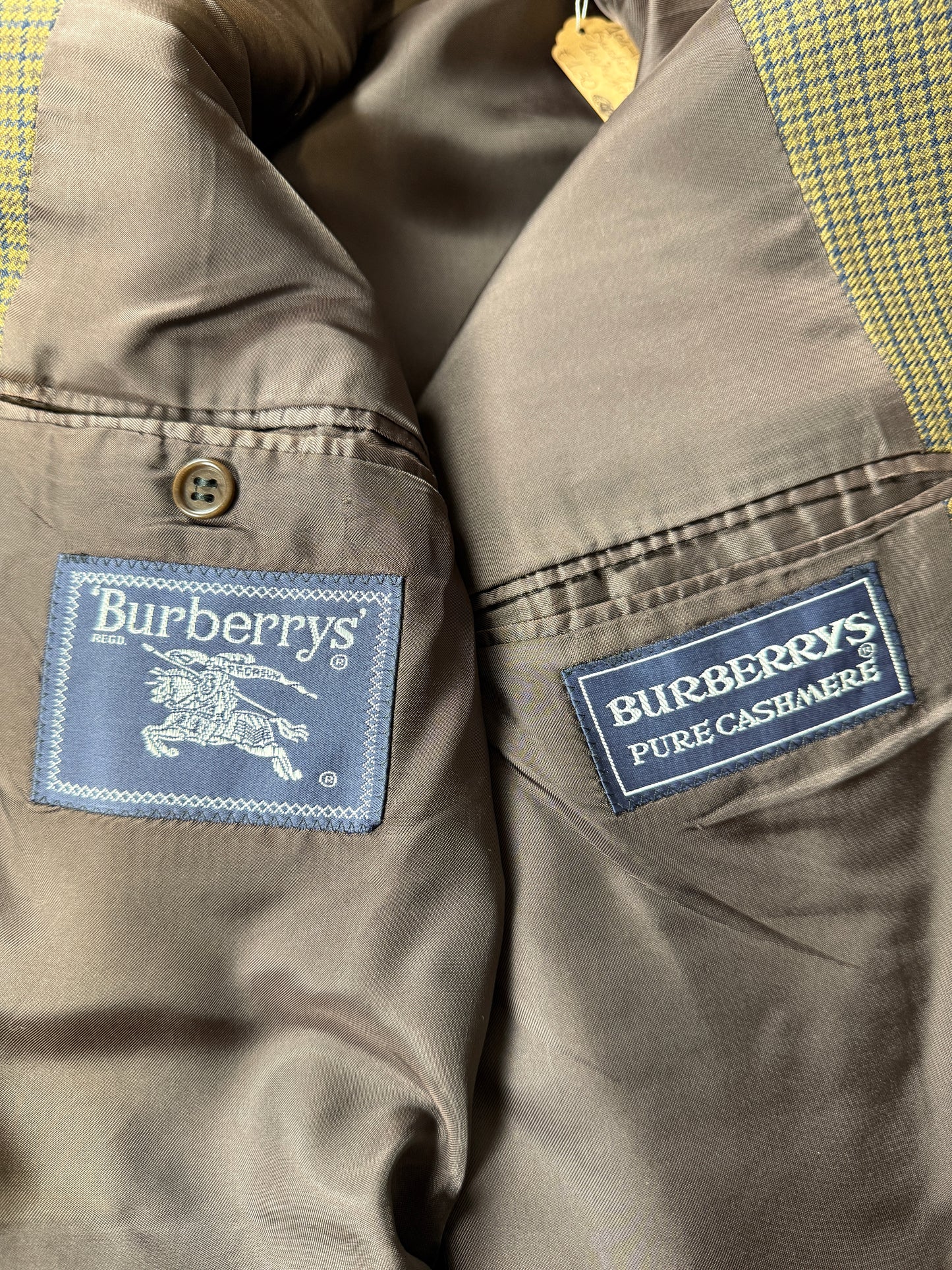 Giacca Burberrys in puro cashmere pettinato pied-de-poule - tg. 50/52