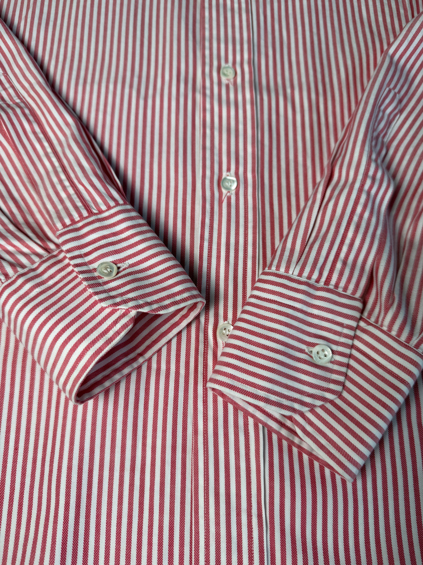 Camicia anni ‘70 rossa a righe - M collo 42