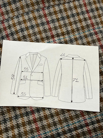 Giacca sartoriale lana e cashmere check - tg. 48/50 corta