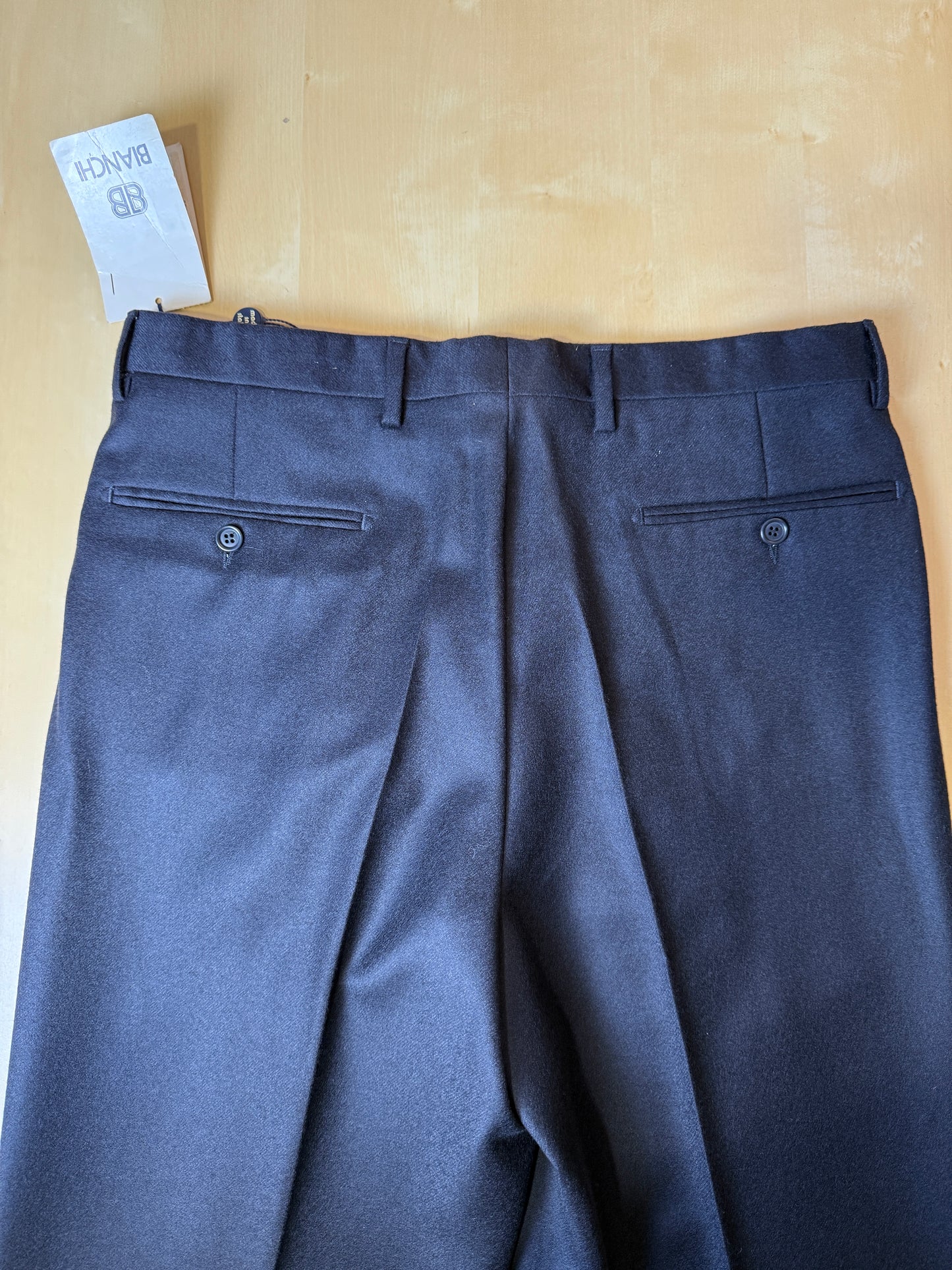 Pantaloni anni ‘80 flanella blu notte (NOS) - tg. 48/50