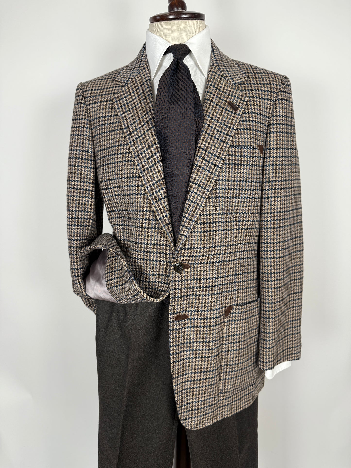 Giacca tweed pied-de-poule Lane Crawford Hong Kong anni ‘60/‘70 - tg. 48/50