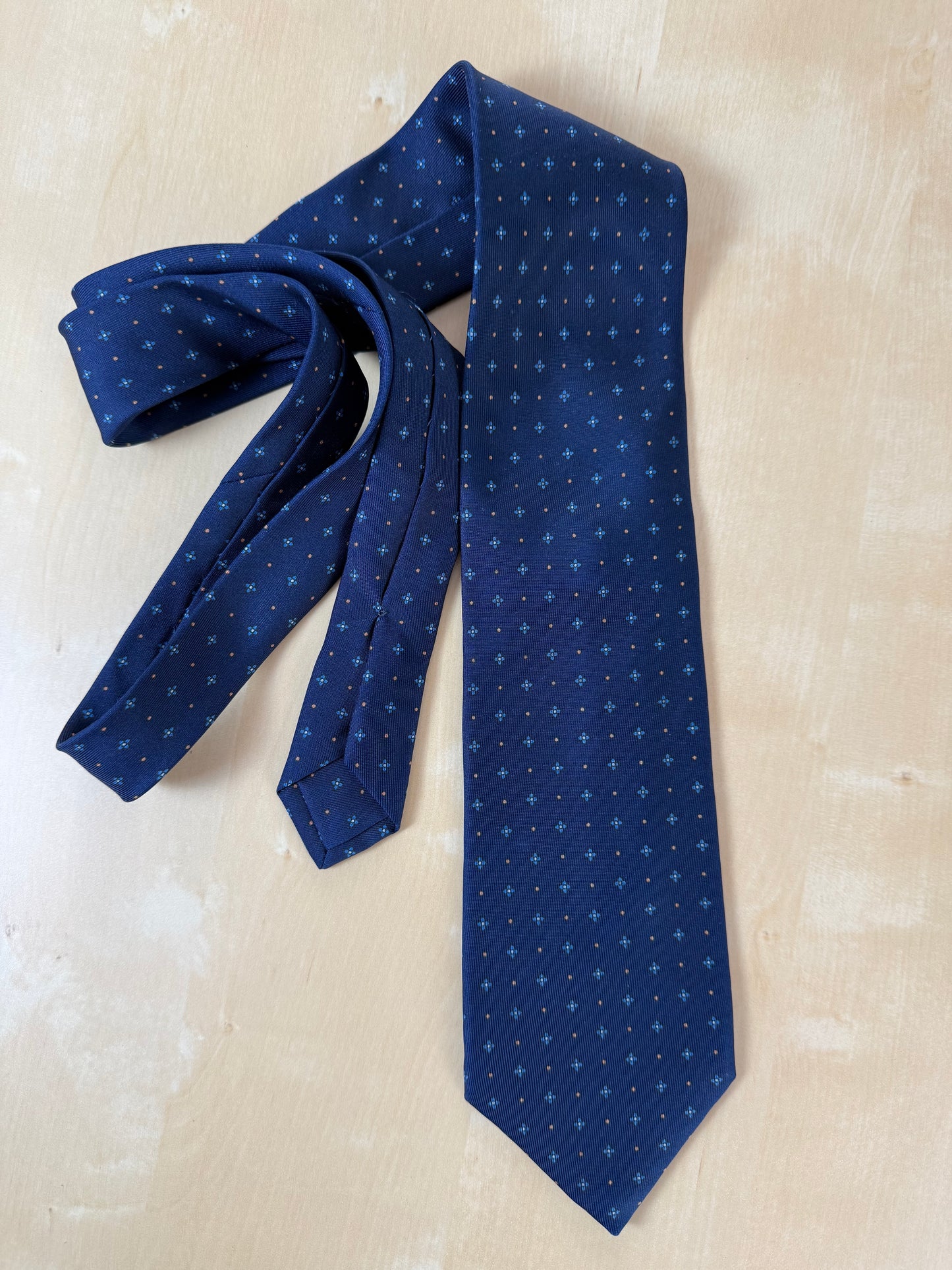 Cravatta Marinella blu micro fantasia