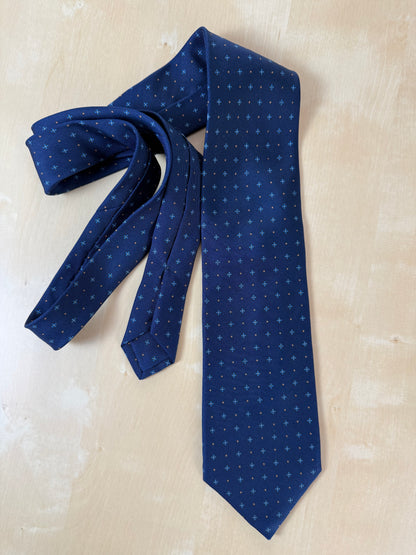 Cravatta Marinella blu micro fantasia