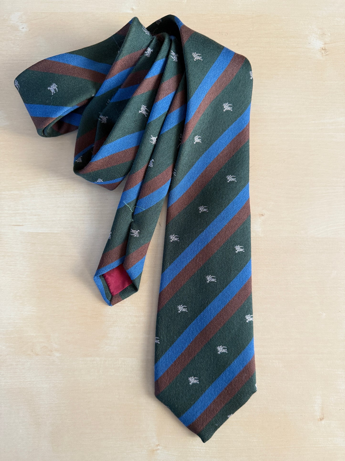 Cravatta Burberrys regimental lana e seta