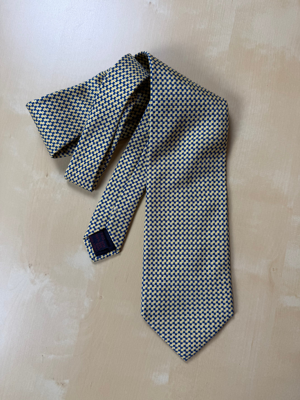Cravatta Etro quadretti giallo e blu