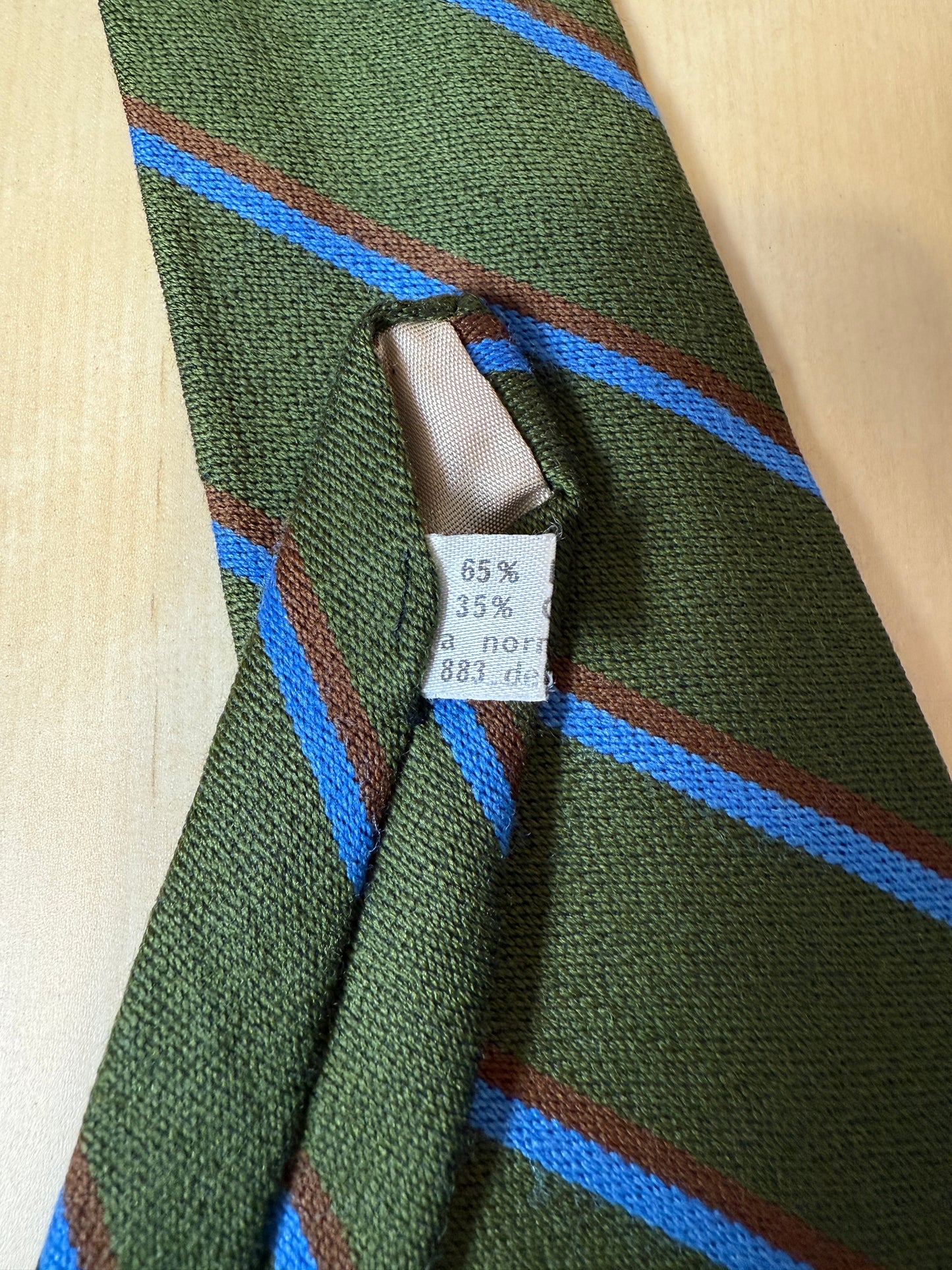 Cravatta righe in lana e cotone