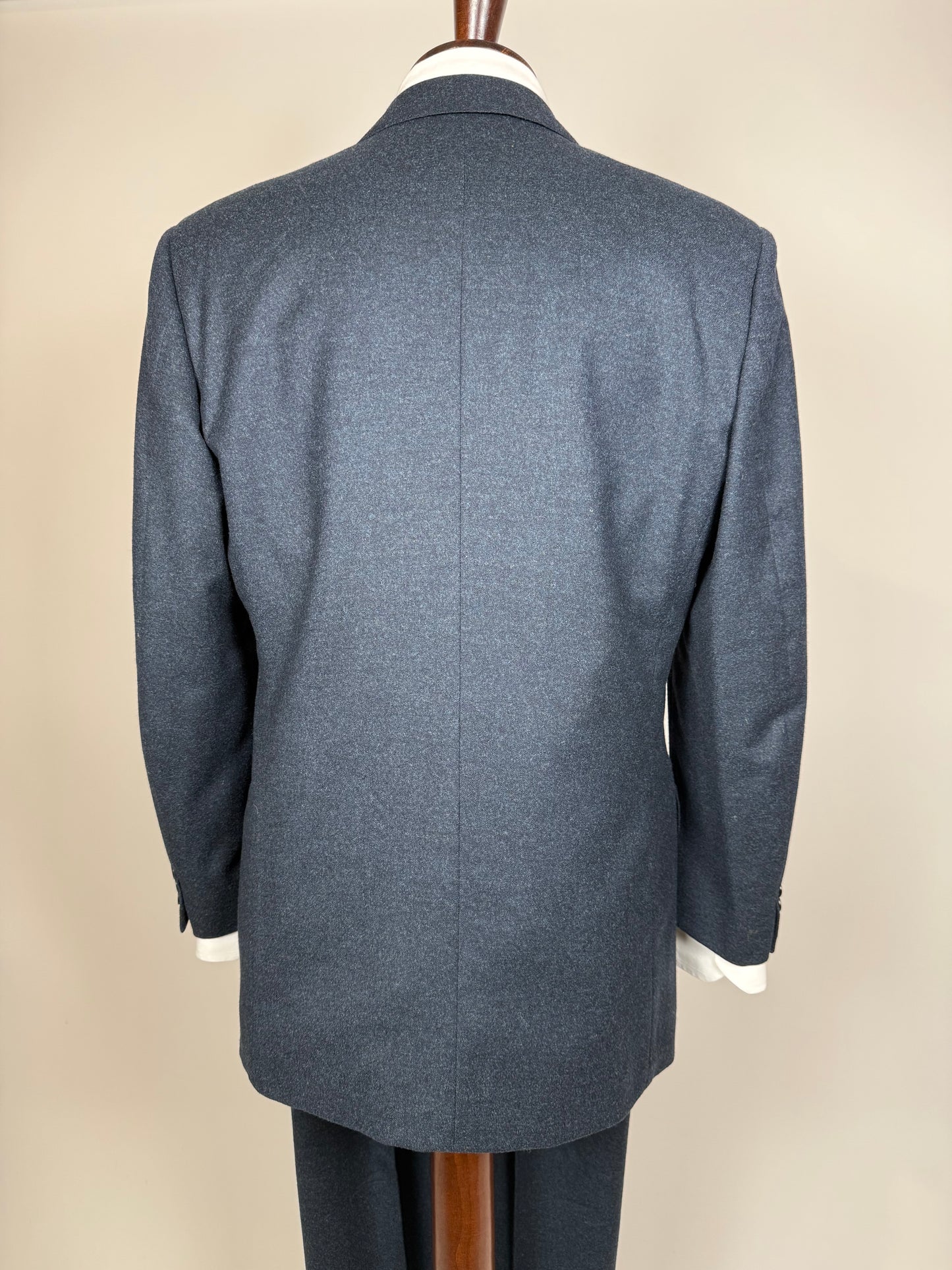 Completo anni ‘80 tessuto Loro Piana flanella lana e cashmere - tg. 50