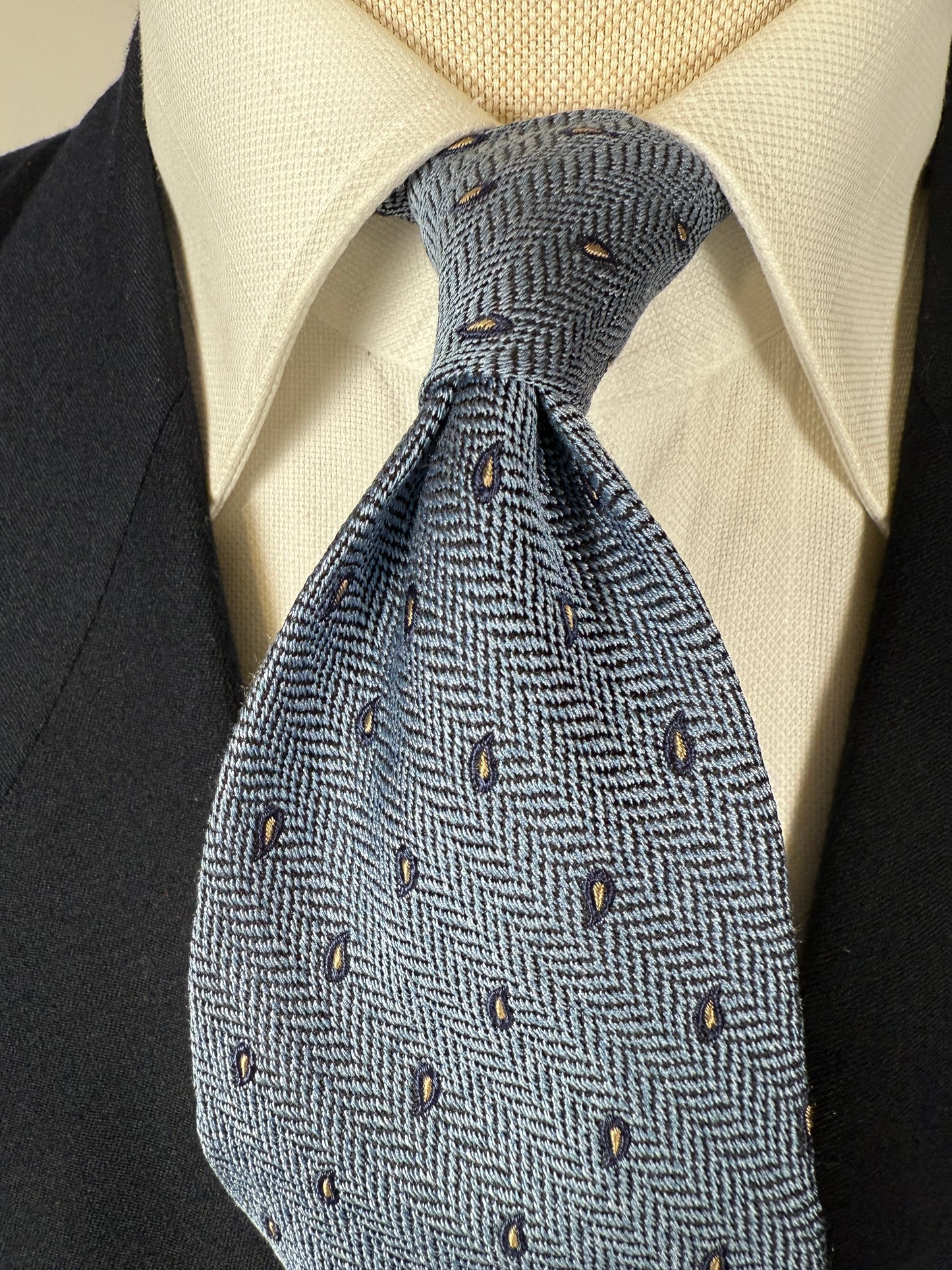 Cravatta Brooks Brothers herringbone e paisley made in USA