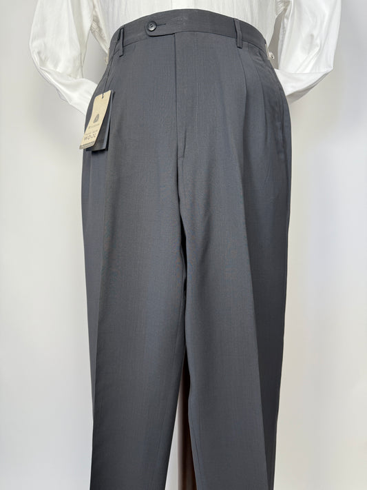 Pantaloni anni ‘90 fresco lana verde petrolio (NOS) - tg. 46