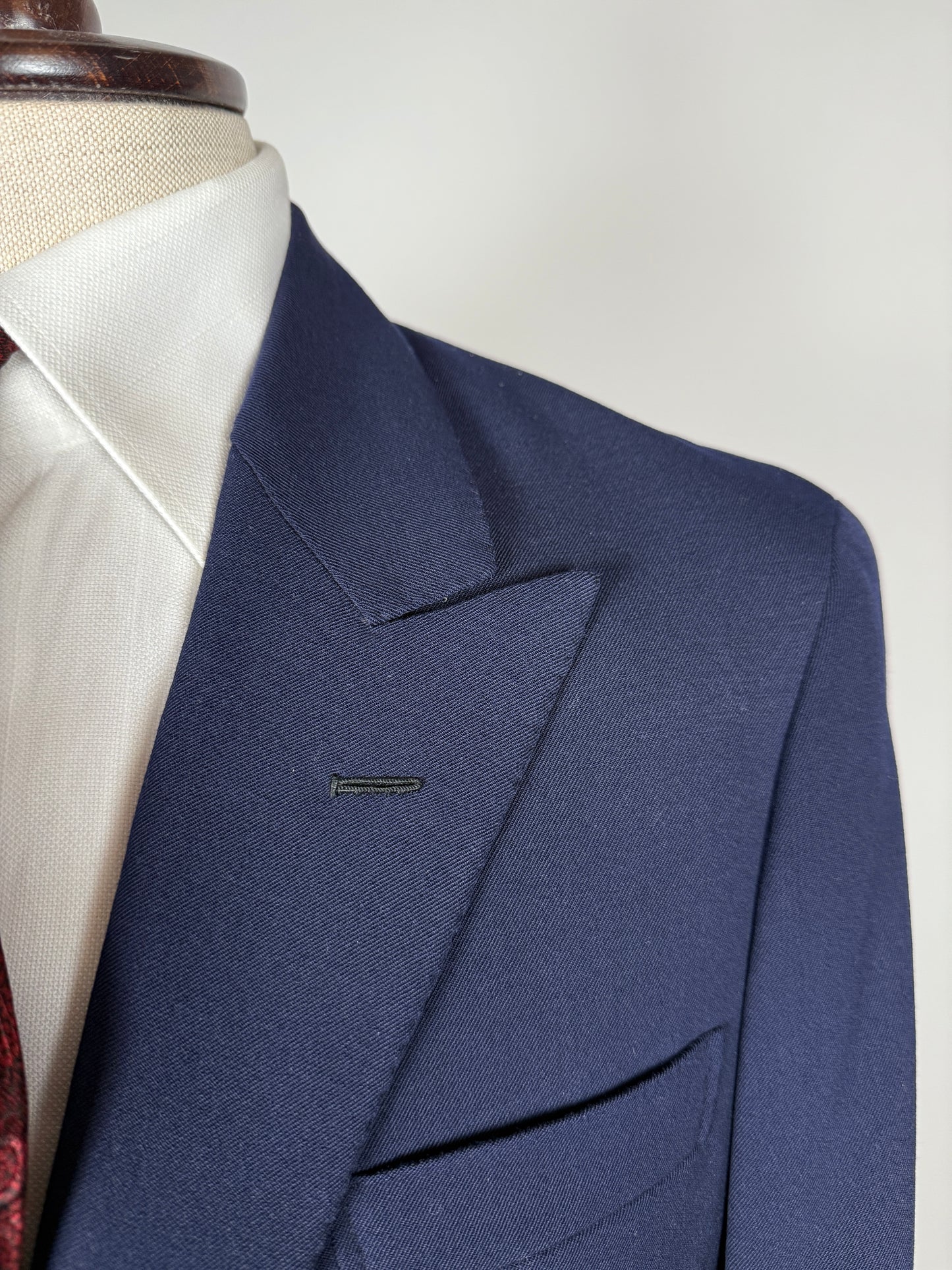 Giacca sartoriale anni ‘50/‘60 flanella pettinata mono bottone e revers lancia - tg. 48/50