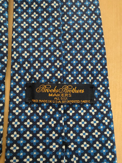 Cravatta Brooks Brothers blu micro fantasia