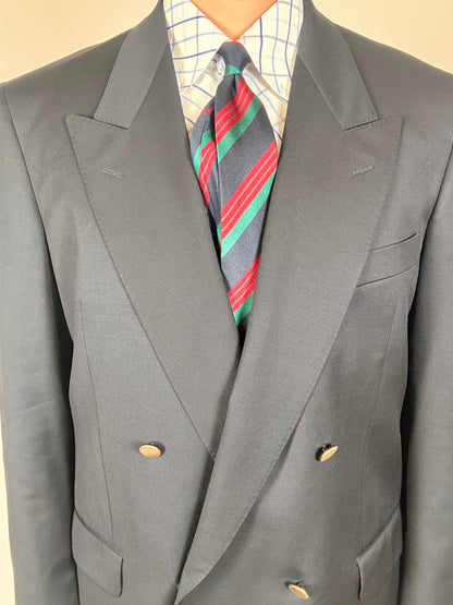 Blazer navy doppiopetto Facis anni ‘80 tessuto Loro Piana - tg. 50/52