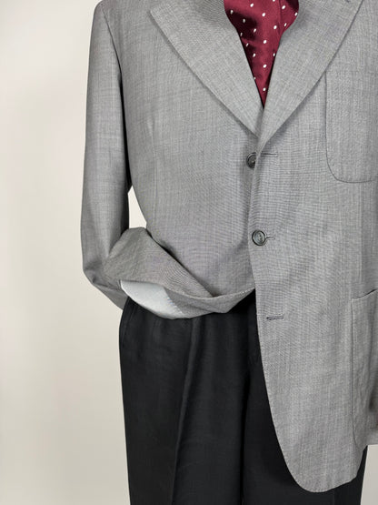 Giacca sartoriale anni '70 in grisaglia pettinata - tg. 50