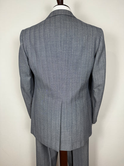 Completo anni ‘60 in grisaglia blu spinato - tg. 48