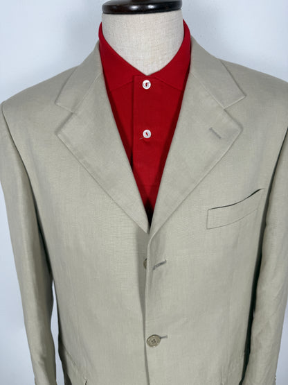 Completo beige in lino e cotone - tg. 52