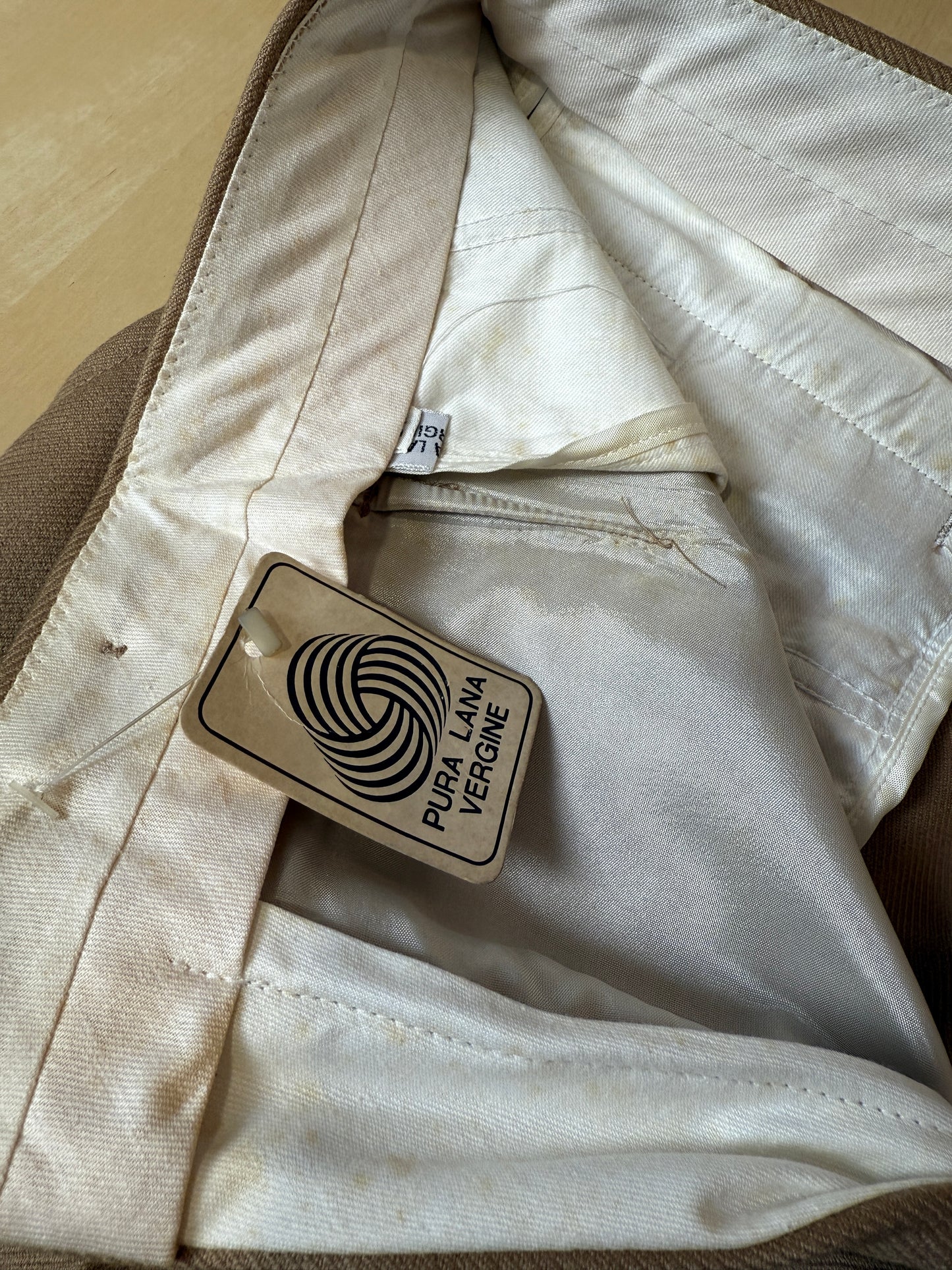 Pantaloni anni ‘70 cavalry twill beige (NOS) - tg. 50/52