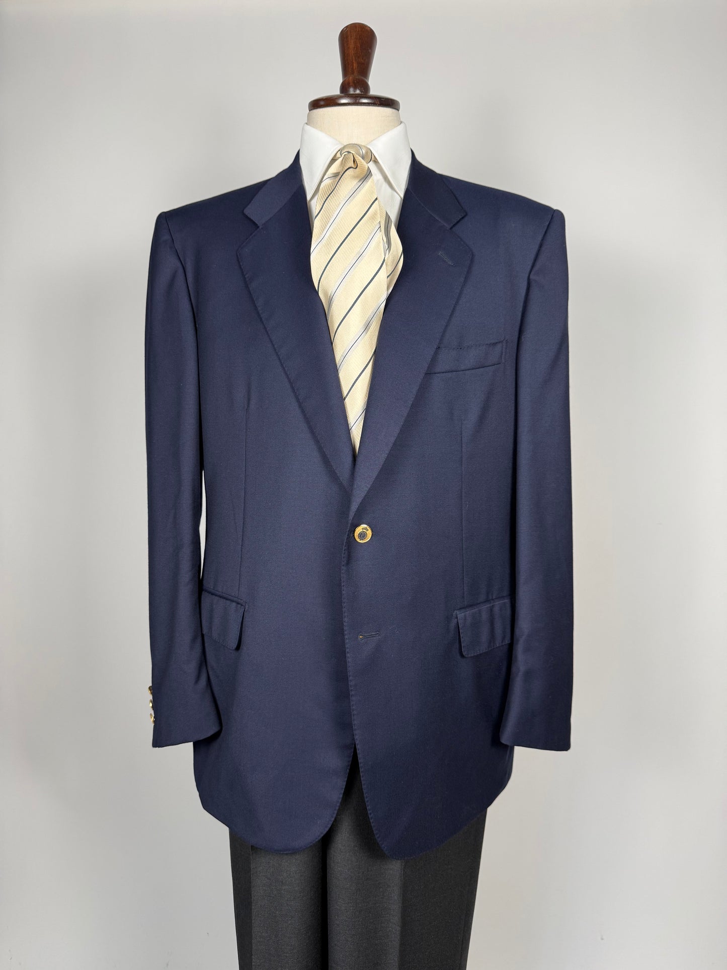 Blazer navy flanella pettinata - tg. 56