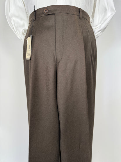 Pantaloni anni ‘90 in flanella marrone (NOS) - tg. 48
