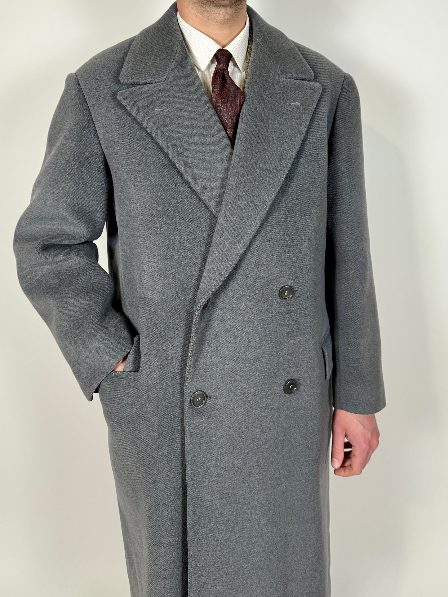 Cappotto anni ‘40 sartoriale doppiopetto - tg. 48-50
