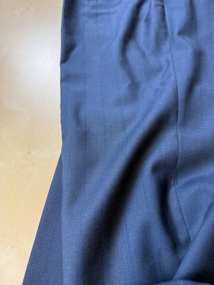 Pantaloni anni '80 fresco lana blu righe tono su tono - tg. 56