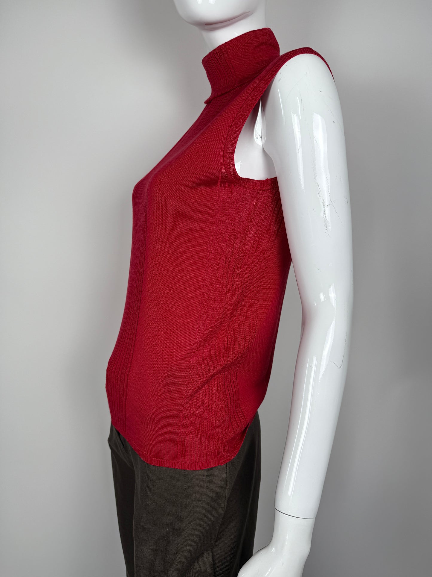 Maglia dolcevita smanicata in pura seta La Perla Malizia - tg. M