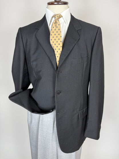 Giacca anni '60 lana-mohair blu - tg. 52 lunga