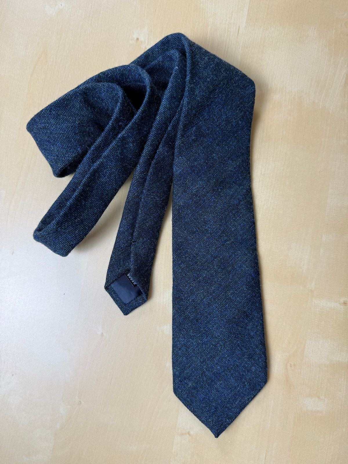 Cravatta De Paz donegal tweed blu