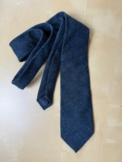 Cravatta De Paz donegal tweed blu