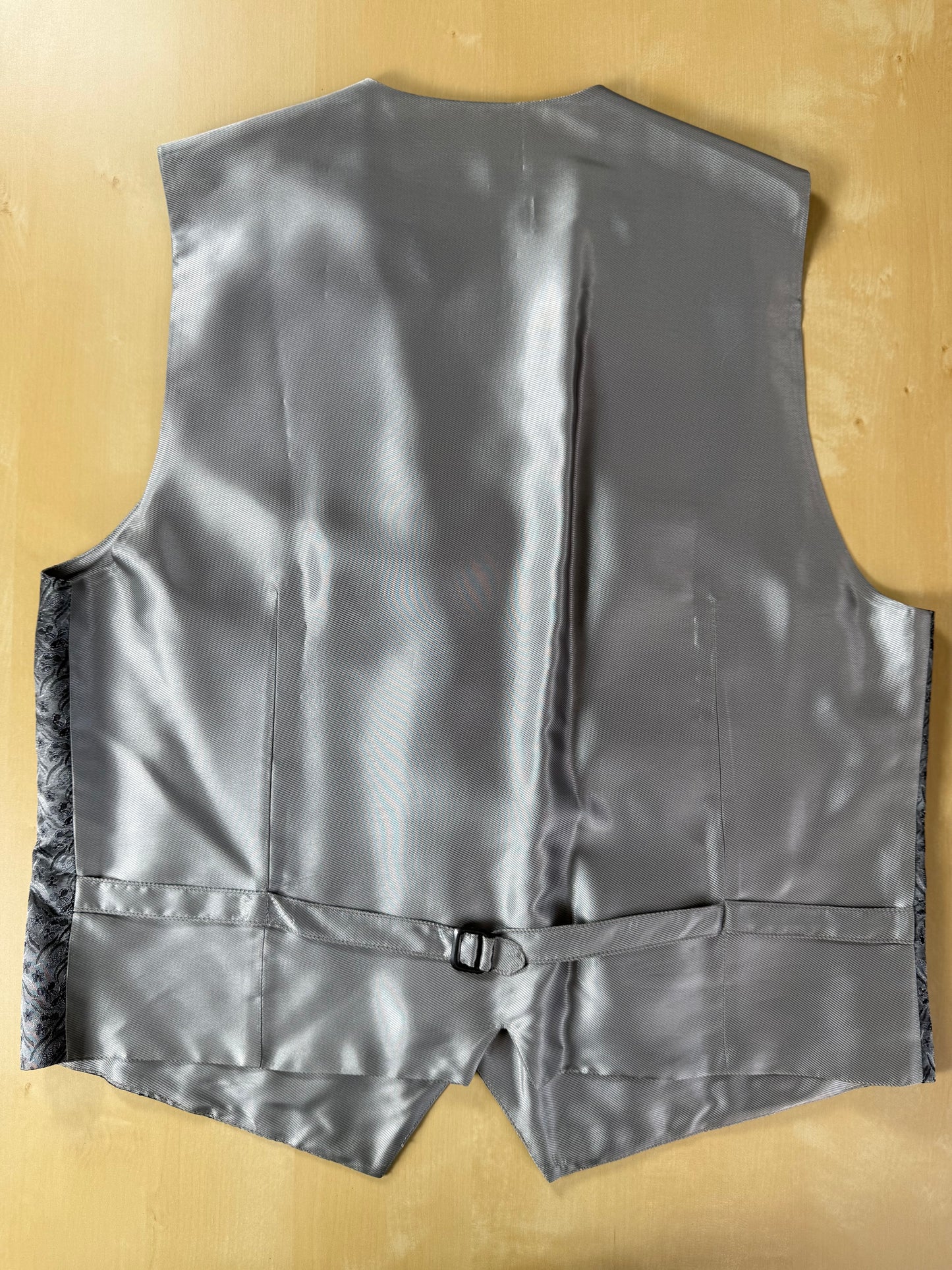 Panciotto in seta jacquard argento - tg. 54