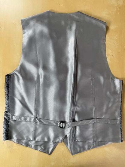 Panciotto in seta jacquard argento - tg. 54