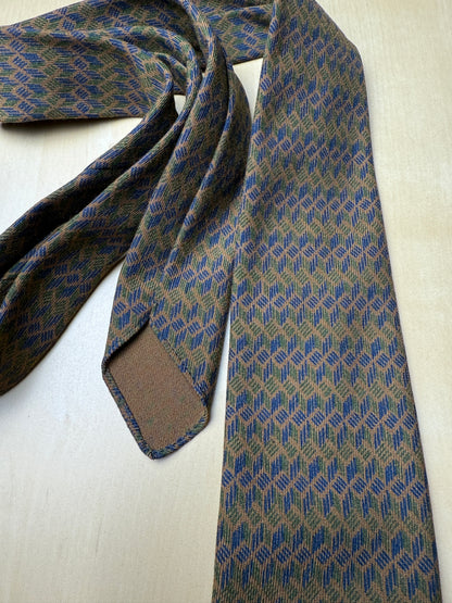 Cravatta vintage in lana sfoderata