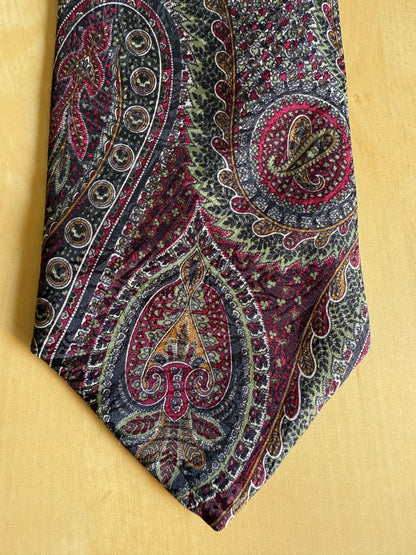 Cravatta anni ‘80 paisley jacquard